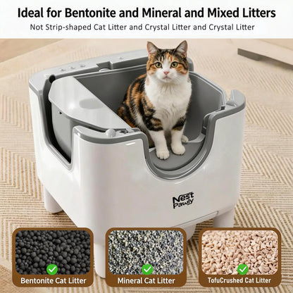 2026 NestPawly M07 Open-Top Self-Cleaning Automatic Cat Litter Box