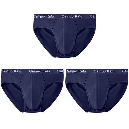 1/3Pcs Men's Breathable Bulge Pouch Briefs - Soft Elastic Plus Size Underwear