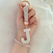 Sparkling Rhinestone Alphabet Keychain