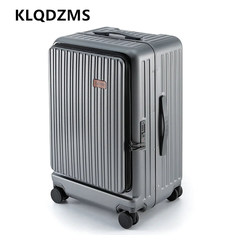 Front Opening Boarding Box USB Charging Trolley Case Multi-function Luggage