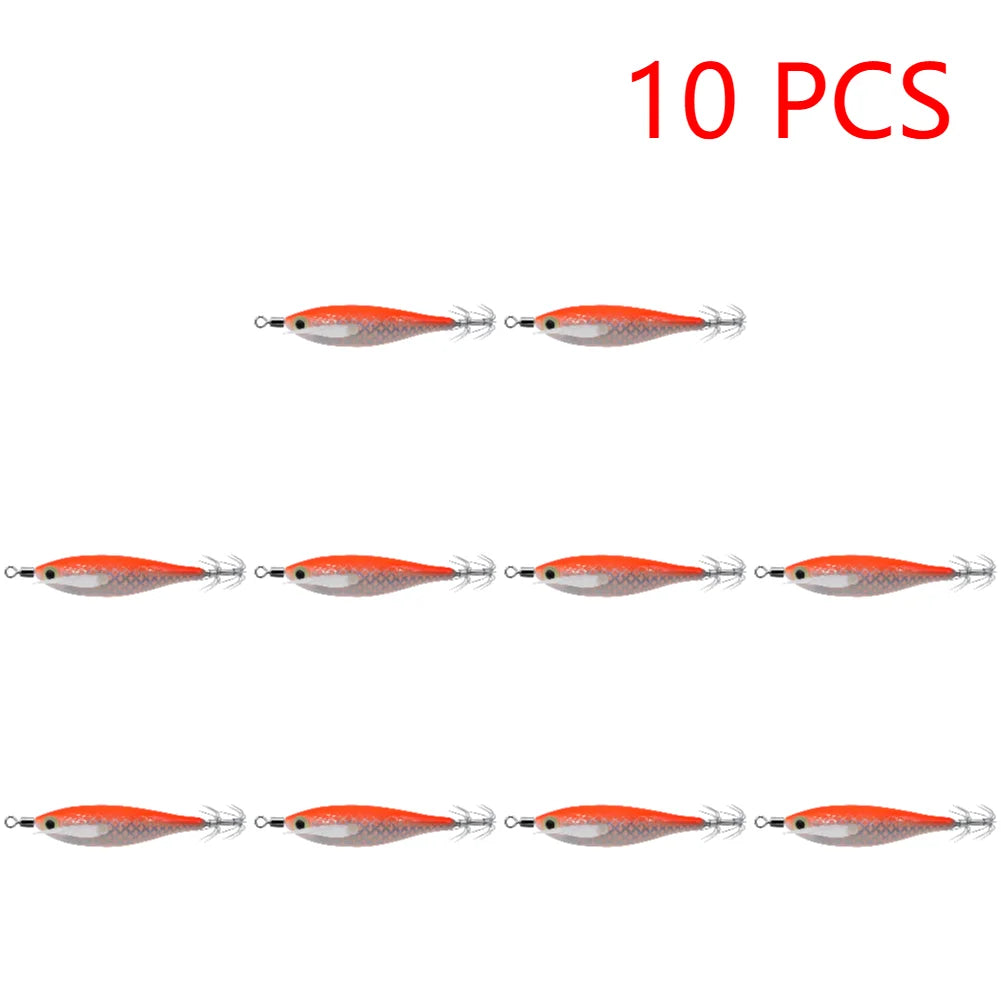 Luminous 80mm Squid Jig Hook Fishing Lures (Artificial Hard Bait)