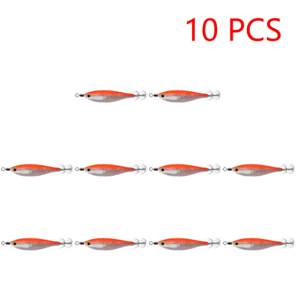 Luminous 80mm Squid Jig Hook Fishing Lures (Artificial Hard Bait)