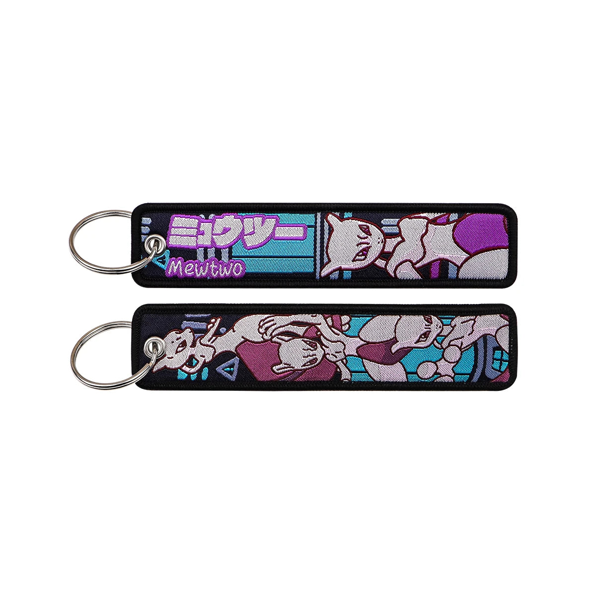 Japanese Anime Embroidered Fob Jet Tag Keychain