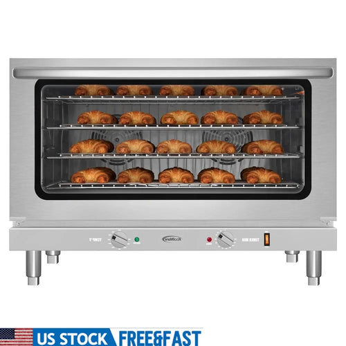 Stainless Steel 3500W 32in Commercial Countertop Convection Oven with 4 Racks