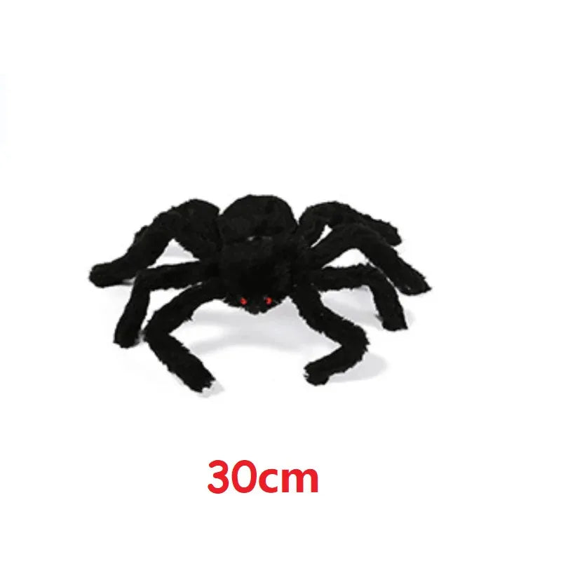 Giant Plush Black Spider Outdoor Halloween Decor
