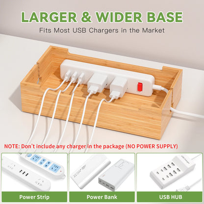 Bamboo Charging Station for Multiple Devices