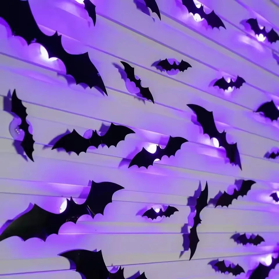 3D Stereoscopic Bat LED Wall Decal & Night Light