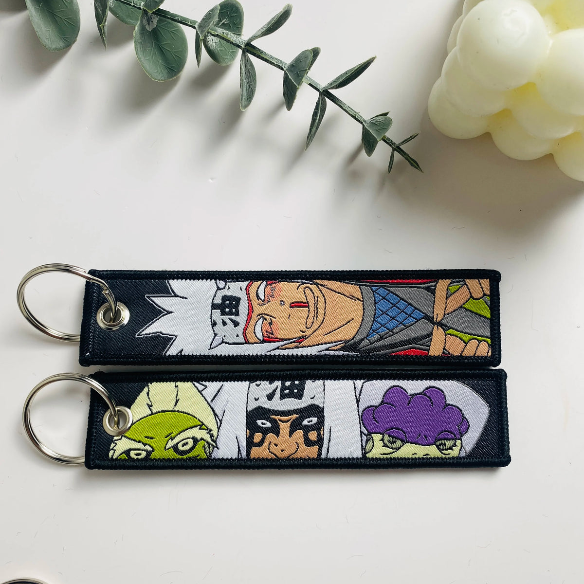 Anime Character Embroidered Key Tag