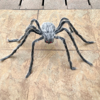 Giant Plush Black Spider Outdoor Halloween Prop Decor