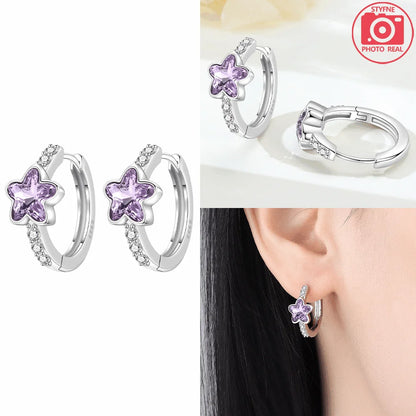 925 Sterling Silver Dancing Bee Hoop Earrings – Cute Enamel Zircon Jewelry