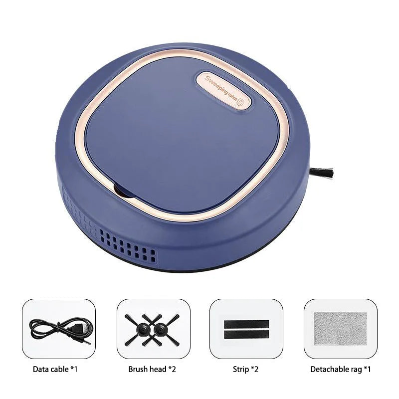 3-in-1 Smart Touch-Activated Robot Vacuum & Wet/Dry Mop