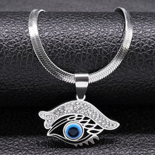 Vintage Crystal Evil Demon Eye Choker Necklace
