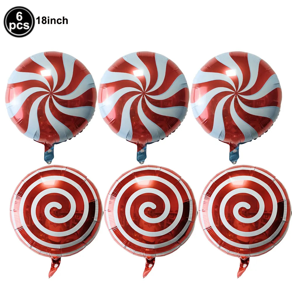 Large Santa Claus Foil Balloons & Christmas Tree Gift Box Decor
