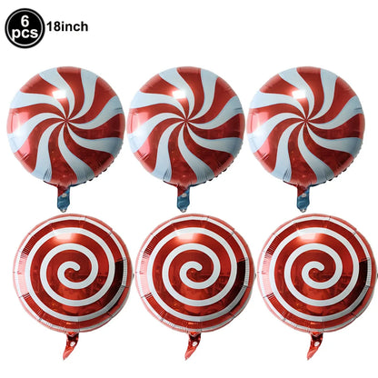 Large Santa Claus Foil Balloons & Christmas Tree Gift Box Decor