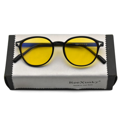 Vintage Round Blue Light Blocking & Night Vision Gaming Glasses