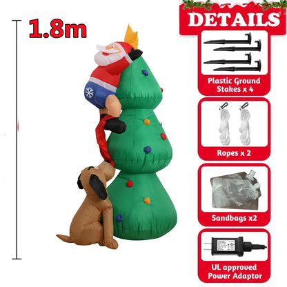 Inflatable Christmas Decorations with Built-in LED Lights