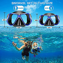 Anti-Fog Silicone Tempered Glass Snorkeling Mask
