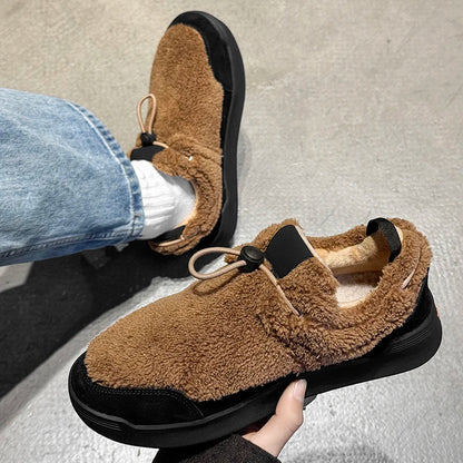 Men's Winter Plush Warm Slip-On Tennis Shoes