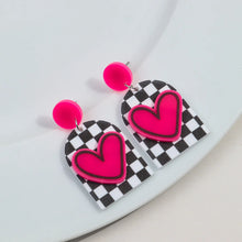 Acrylic Geometric Love Drop Earrings
