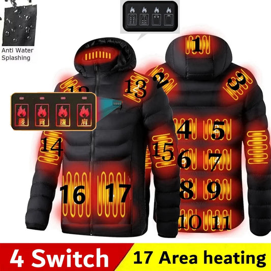 Men's USB Heated Winter Outdoor Thermal Jacket