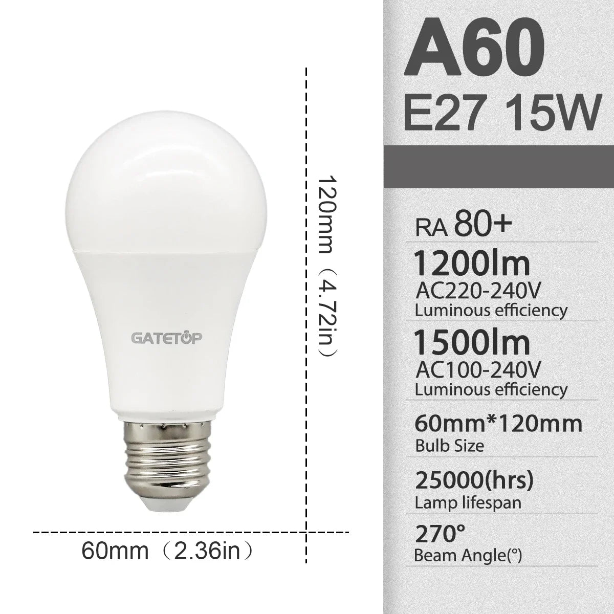 E27 Rechargeable LED Emergency Light Bulb