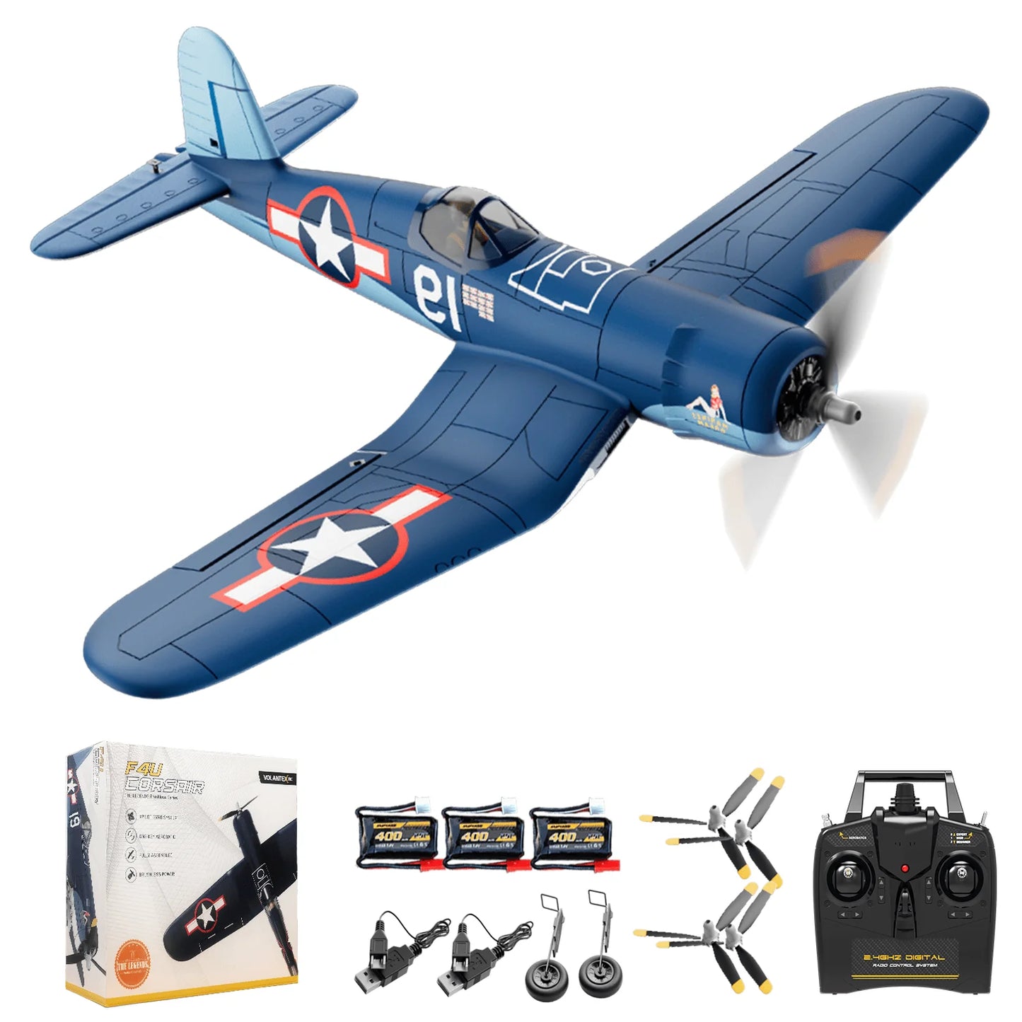 Volantexrc Brushless F4U Corsair 4-Channel Remote Control Plane