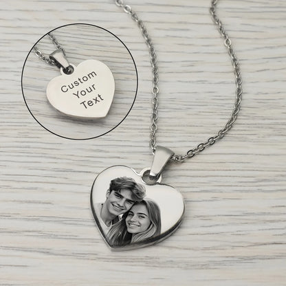 Picture Personalized Photo Love Heart Projection Pendant Necklace