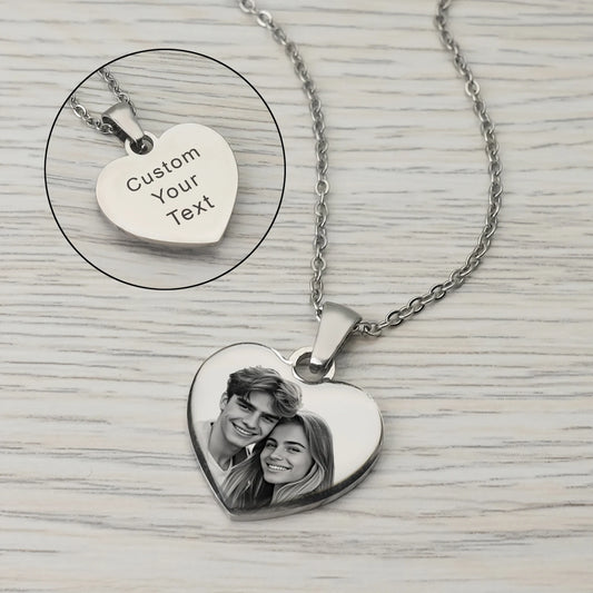 Picture Personalized Photo Love Heart Projection Pendant Necklace