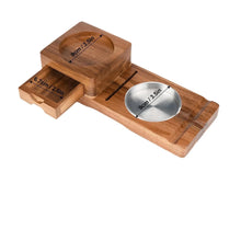 Solid Wood Cigar Ashtray with Cigar Drawer Whiskey Cup Holder Cigar Cutter Stainless Steel Bowl
