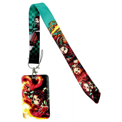 Anime Character Lanyard with ID Card Holder & Keychain