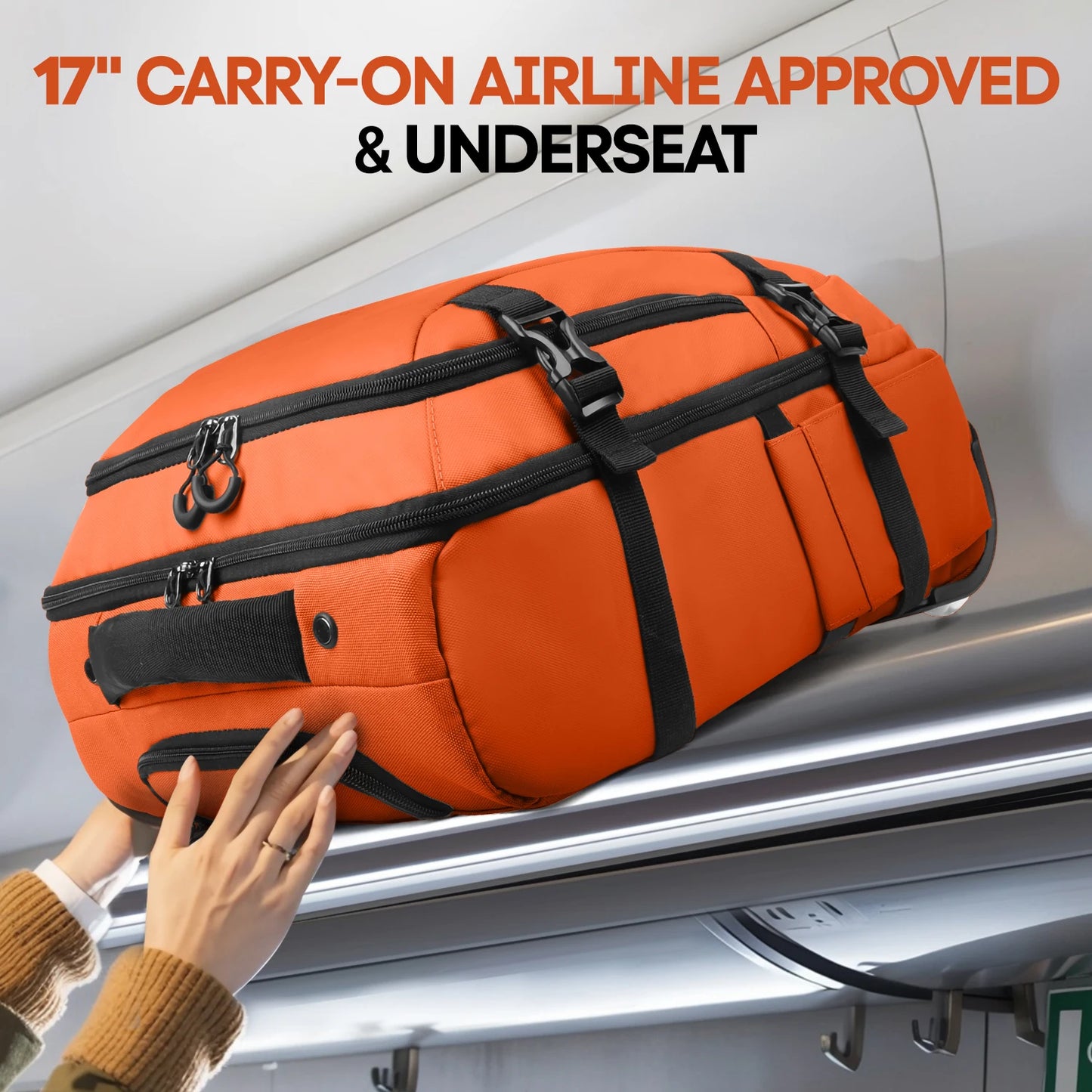 17" Carry On Lightweight Resistant Suitcase with Wheels