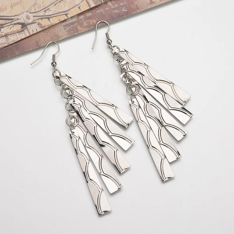 Floating Long Hook Earrings