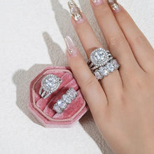 Gorgeous 2Pcs Set Brilliant Zirconia Rings