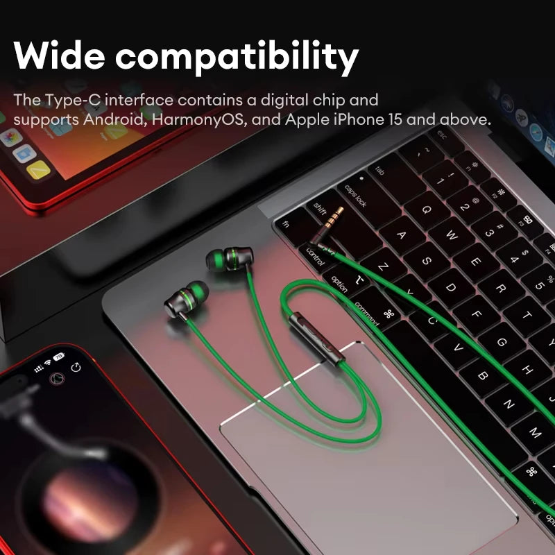 Lenovo YF38 In-Ear Wired Gaming Headphones with Mic & Inline Control
