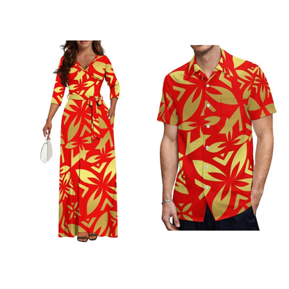 V-Neckline With Pocket Waistband Dress or Short-sleeved Shirt