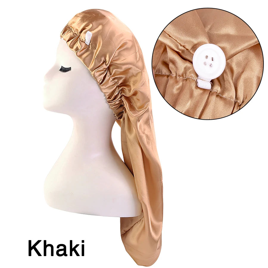 Satin Solid Color Sleeping Cap