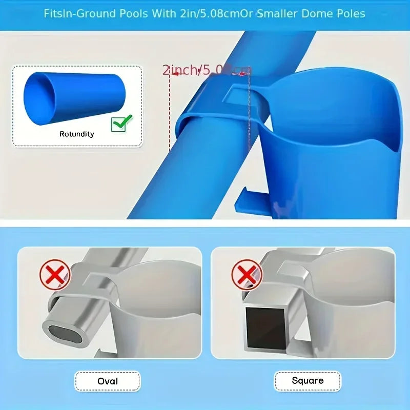 Heavy Duty Poolside Cup Holder & Hanging Organizer