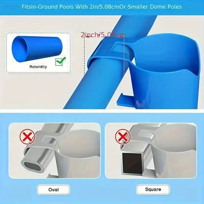 Heavy Duty Poolside Cup Holder & Hanging Organizer