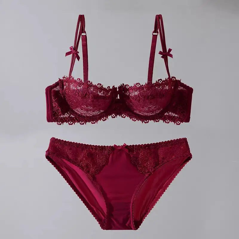 Lace Ultra-Thin Semi-Transparent Half Cup Bra