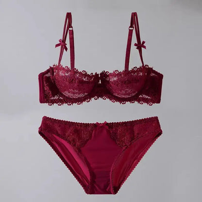 Lace Ultra-Thin Semi-Transparent Half Cup Bra
