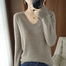 V-neck Pullover Lace Neck Sweaters