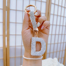 Sparkling Rhinestone Alphabet Keychain