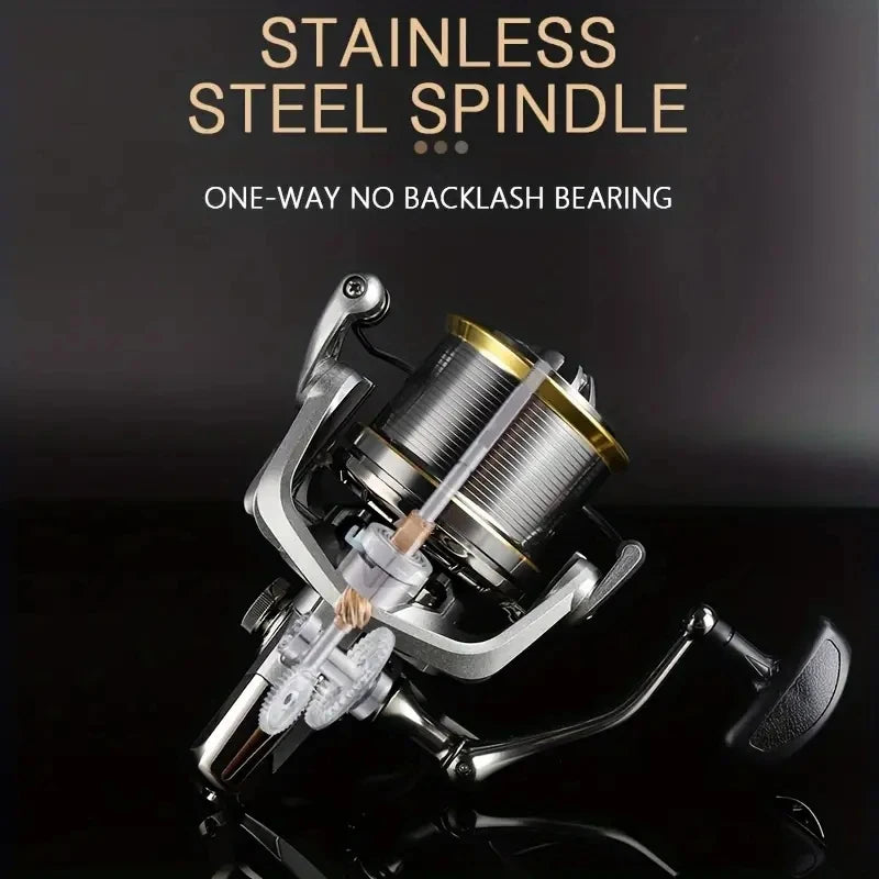 Saltwater Long-Casting Spinning Fishing Reel (44 lb Drag)