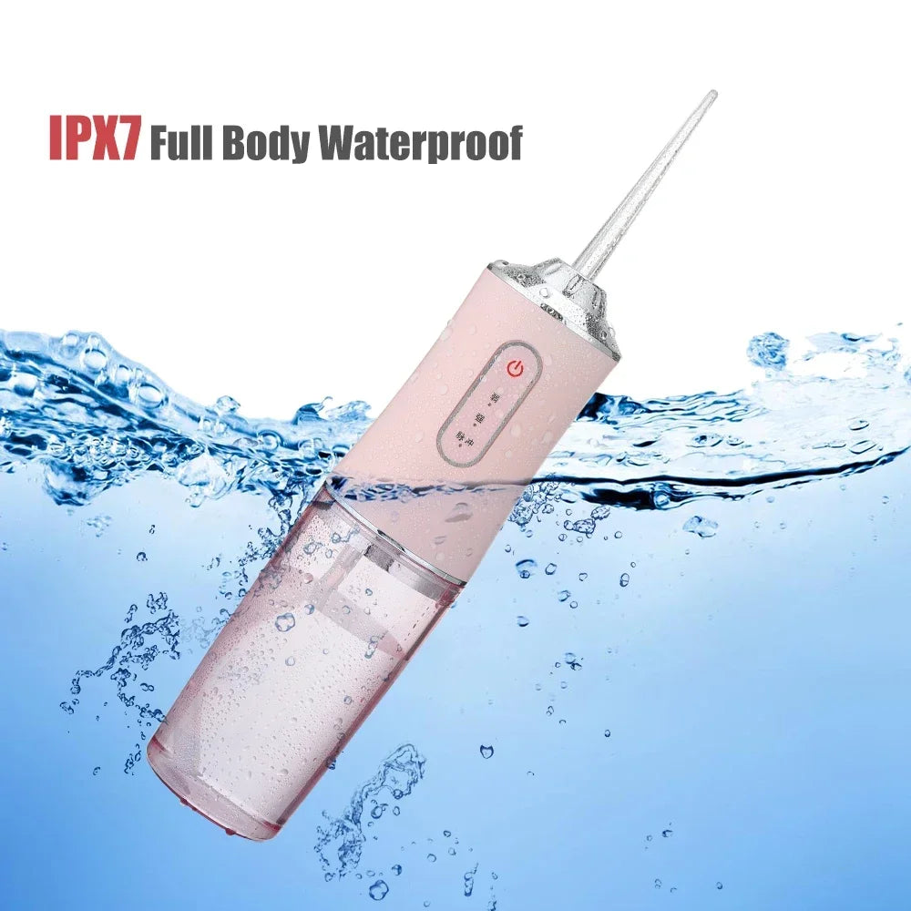 Portable Water Flosser Teeth Cleaner with 4 Tips