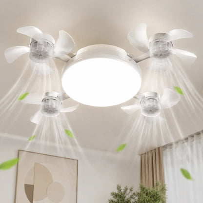 Silent Drone-Style LED Ceiling Fan Light with Remote