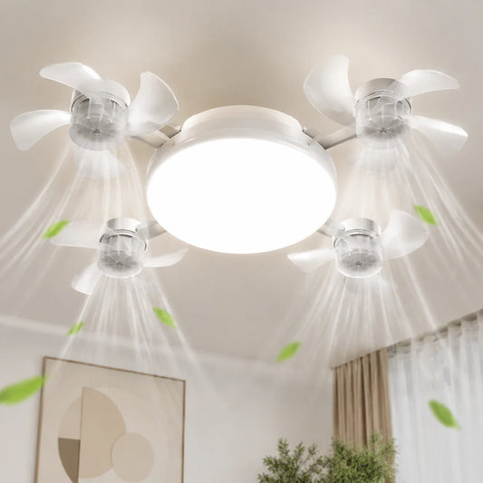 Silent Drone-Style LED Ceiling Fan Light with Remote