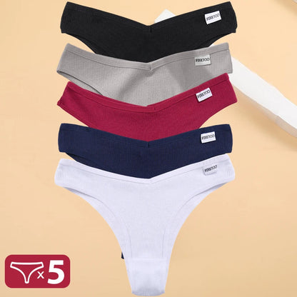 5PCS Cotton Thongs