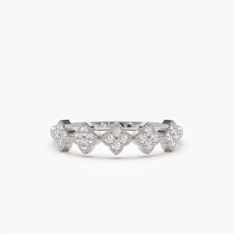 925 Sterling Silver 2mm Moissanite Ring With Certificate