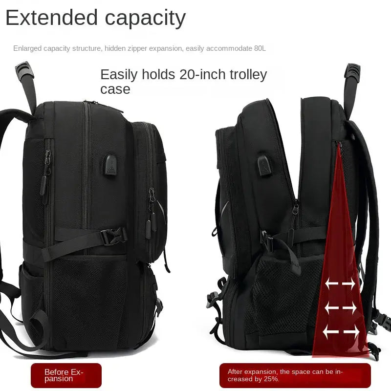 Large Capacity Waterproof Travel & Business Laptop Backpack (50L/60L/80L)