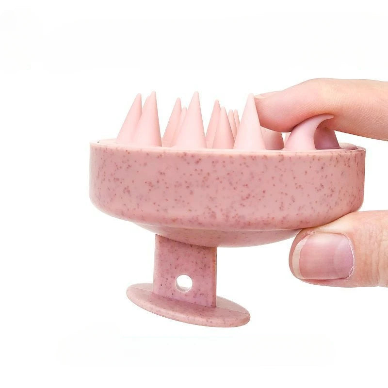 Silicone Shampoo Brush Head Scalp Massage Comb